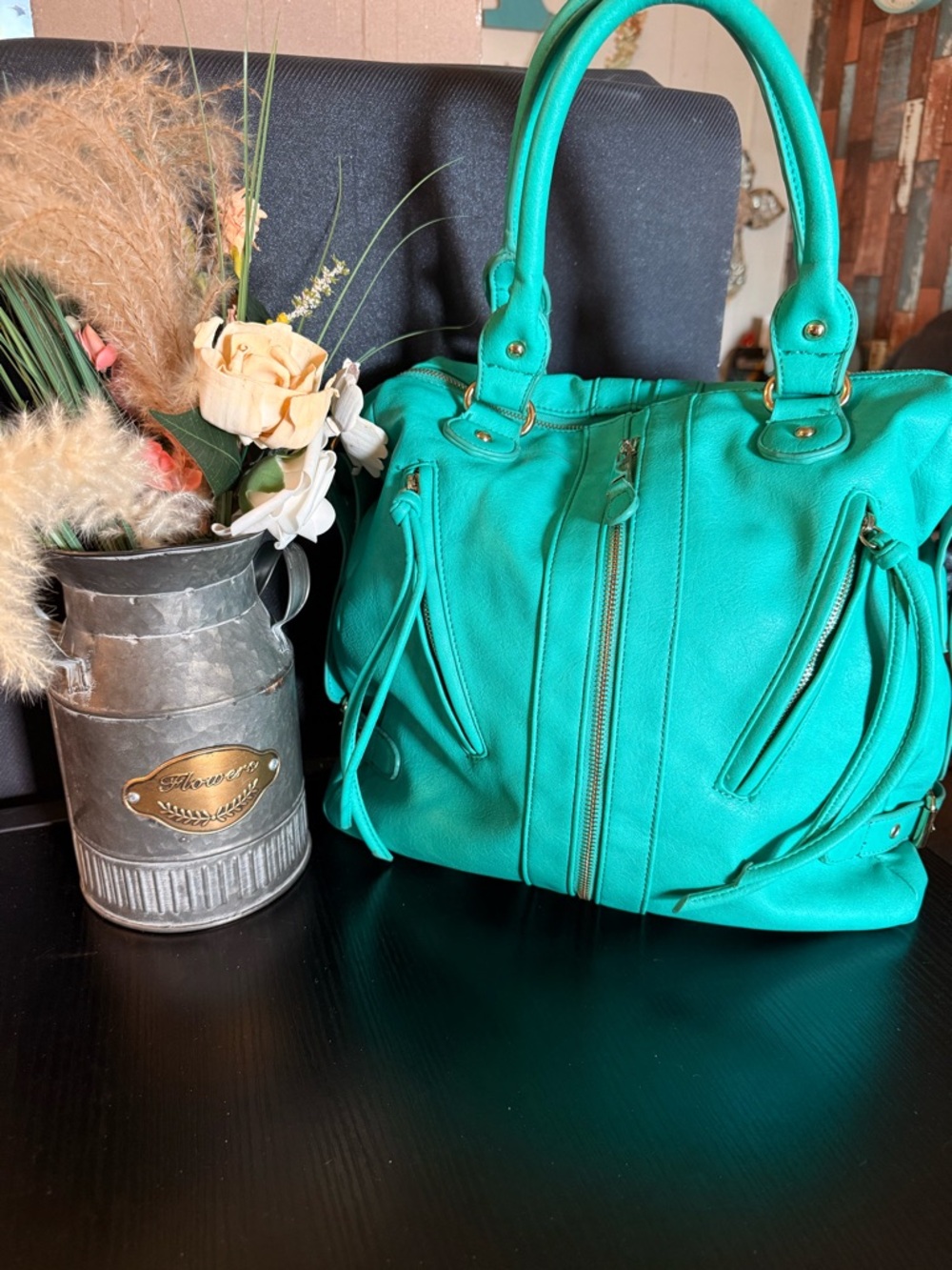 Turquoise Women's Tote Handbag - Stylish Everyday Carry